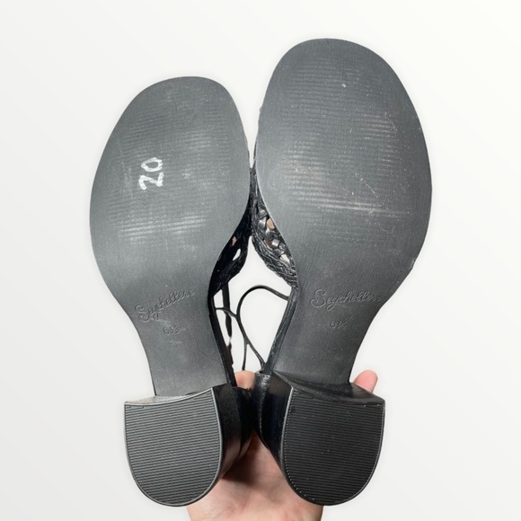 NEW SEYCHELLES Woven Ankle Strap Block Heel Sandal Chunky Sandal, Size 6.5 - Picture 10 of 12
